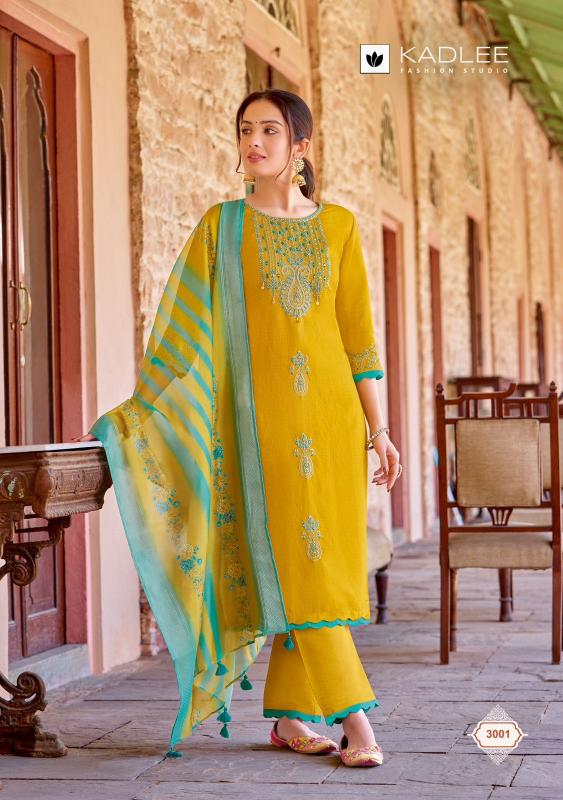 kadlee heritage series 3001-3006 Viscose Weaving wholesale readymade salwar kameez in surat