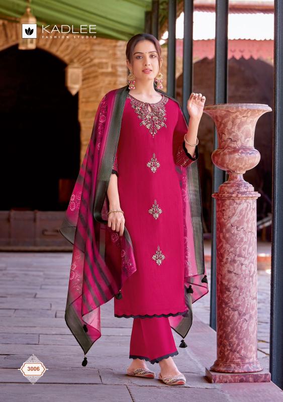 kadlee heritage series 3001-3006 Viscose Weaving wholesale readymade salwar kameez in surat