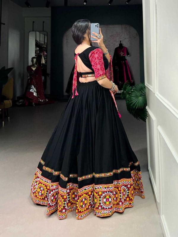 pr lnb1721 cotton original mirror work wholesale lehenga in surat