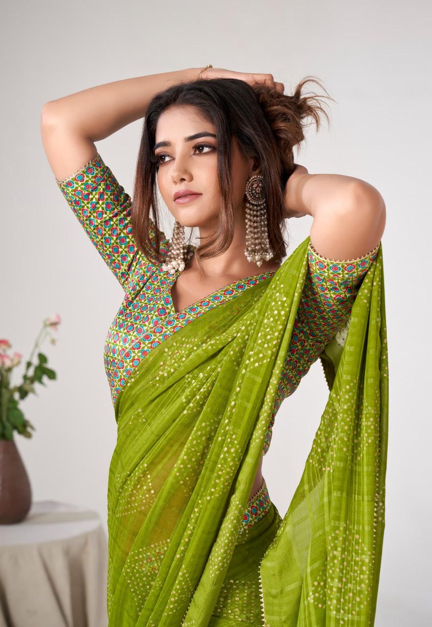 SR Saadi Vol 3 series 1021 to 1030 Georgette Sarees Wholesale Catalog
