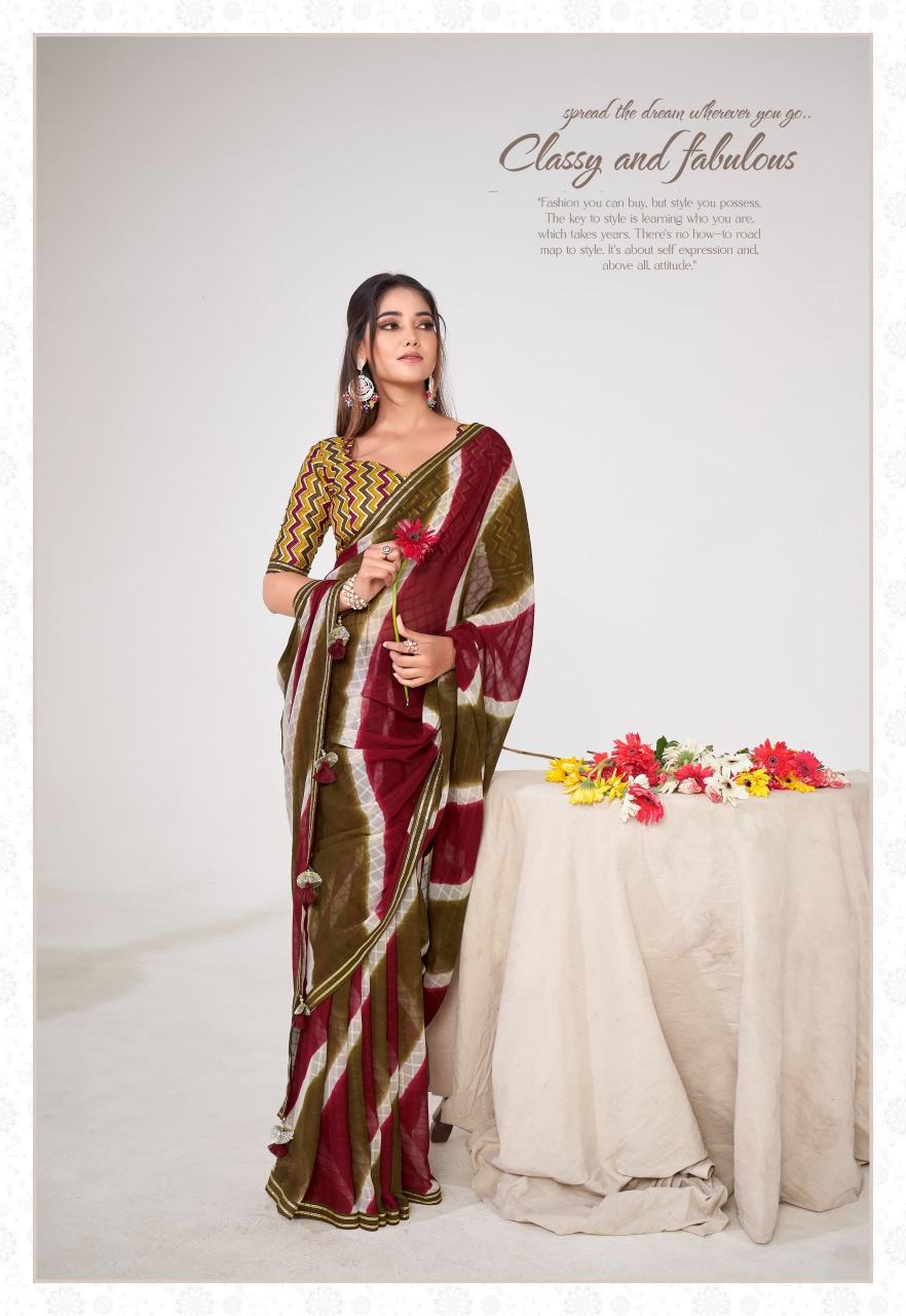 SR Saadi Vol 3 series 1021 to 1030 Georgette Sarees Wholesale Catalog