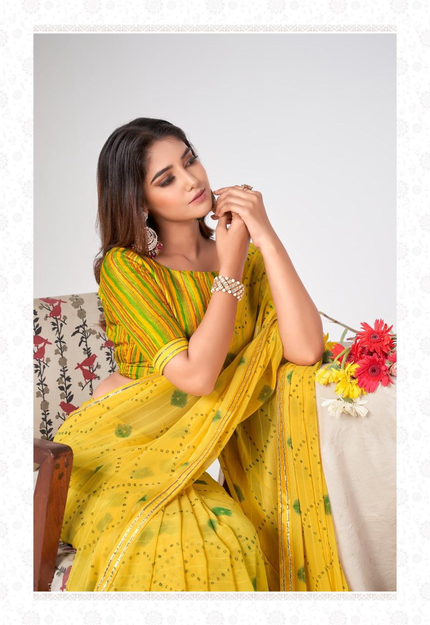 SR Saadi Vol 3 series 1021 to 1030 Georgette Sarees Wholesale Catalog
