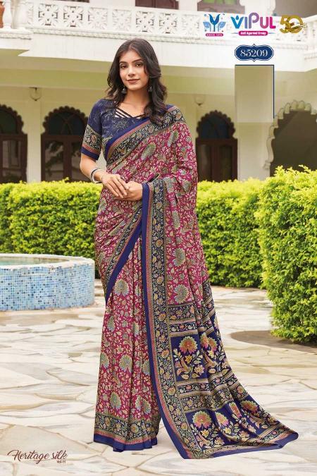 vipul heritage silk vol 11 series 85203-85220 P crape wholesale saree in surat 