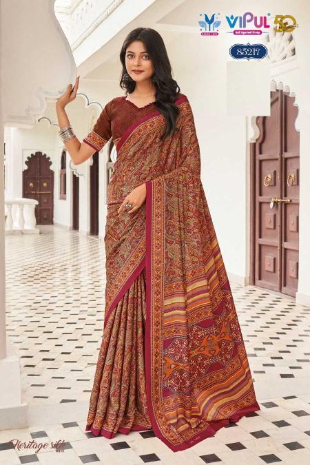 vipul heritage silk vol 11 series 85203-85220 P crape wholesale saree in surat 
