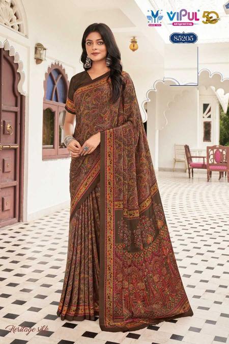 vipul heritage silk vol 11 series 85203-85220 P crape wholesale saree in surat 