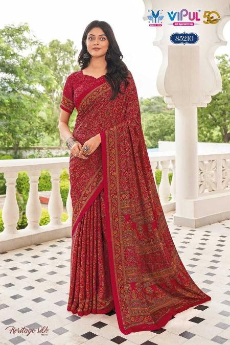 vipul heritage silk vol 11 series 85203-85220 P crape wholesale saree in surat 