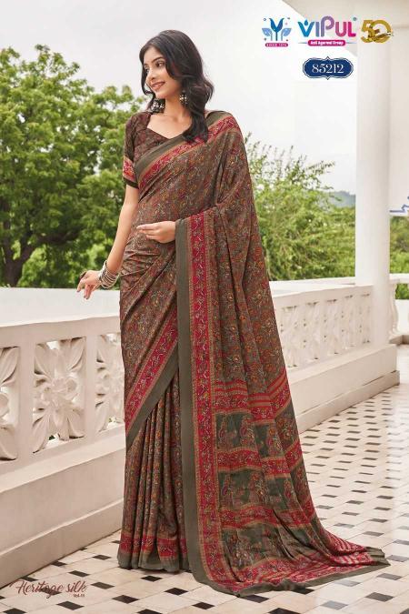 vipul heritage silk vol 11 series 85203-85220 P crape wholesale saree in surat 