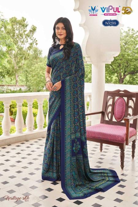 vipul heritage silk vol 11 series 85203-85220 P crape wholesale saree in surat 