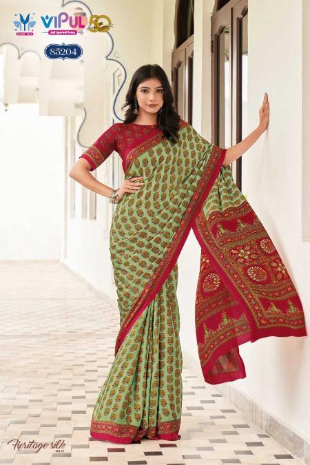 vipul heritage silk vol 11 series 85203-85220 P crape wholesale saree in surat 