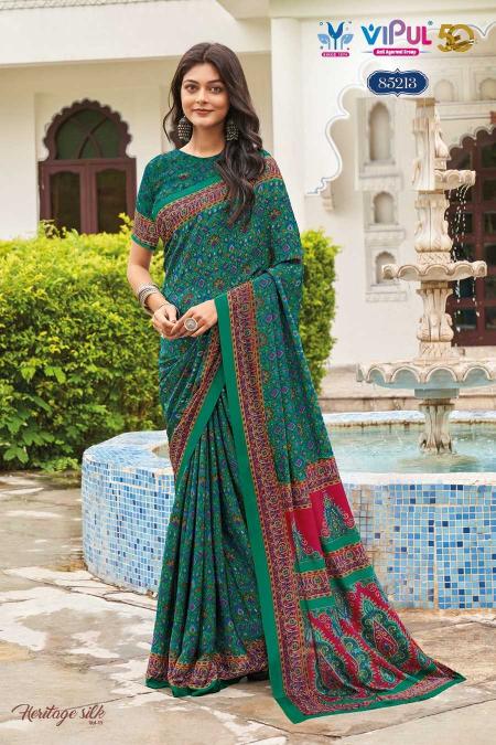vipul heritage silk vol 11 series 85203-85220 P crape wholesale saree in surat 