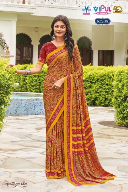 vipul heritage silk vol 11 series 85203-85220 P crape wholesale saree in surat 