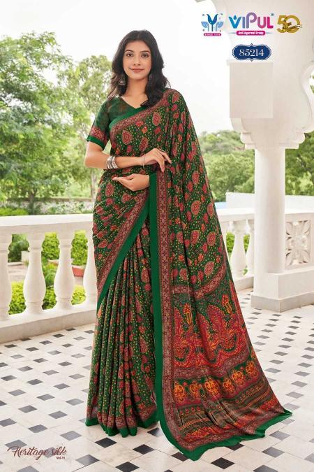 vipul heritage silk vol 11 series 85203-85220 P crape wholesale saree in surat 