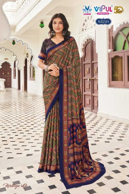 vipul heritage silk vol 11 series 85203-85220 P crape wholesale saree in surat 