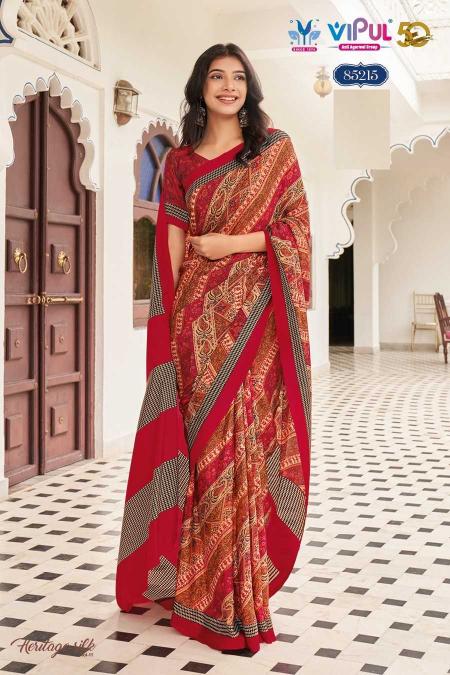 vipul heritage silk vol 11 series 85203-85220 P crape wholesale saree in surat 