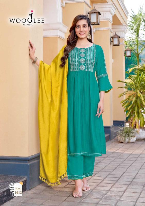 wooglee coral vol 2 series 1007-1012 Rayon wholesale readymade salwar kameez in surat
