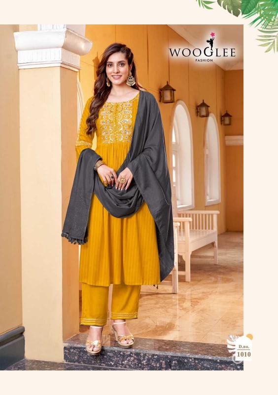 wooglee coral vol 2 series 1007-1012 Rayon wholesale readymade salwar kameez in surat