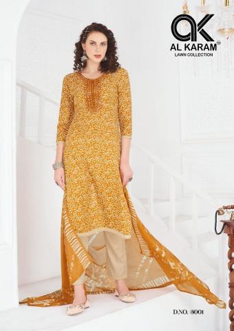 Alkaram Heritage Vol-3 Series 3001-3008 Cotton | Wholesale Salwar Kameez in Surat