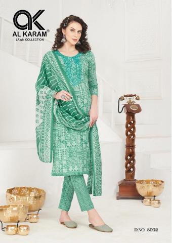 Alkaram Heritage Vol-3 Series 3001-3008 Cotton | Wholesale Salwar Kameez in Surat