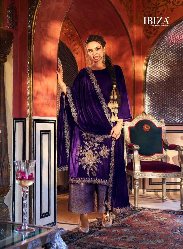 Ibiza Suits Spring Glory Series 15694 to 15699 Corduroy Velvet Winter Special , Wholesale Salwaar Kameez in Surat