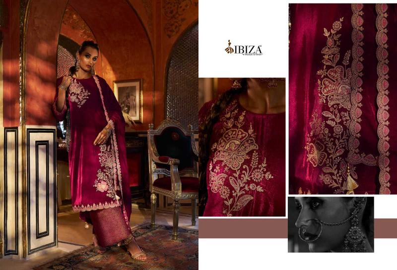 Ibiza Suits Spring Glory Series 15694 to 15699 Corduroy Velvet Winter Special , Wholesale Salwaar Kameez in Surat