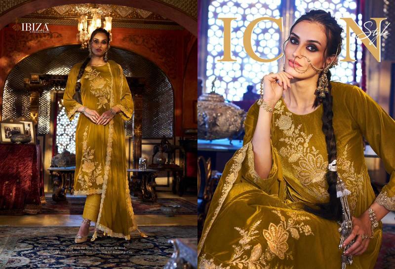 Ibiza Suits Spring Glory Series 15694 to 15699 Corduroy Velvet Winter Special , Wholesale Salwaar Kameez in Surat