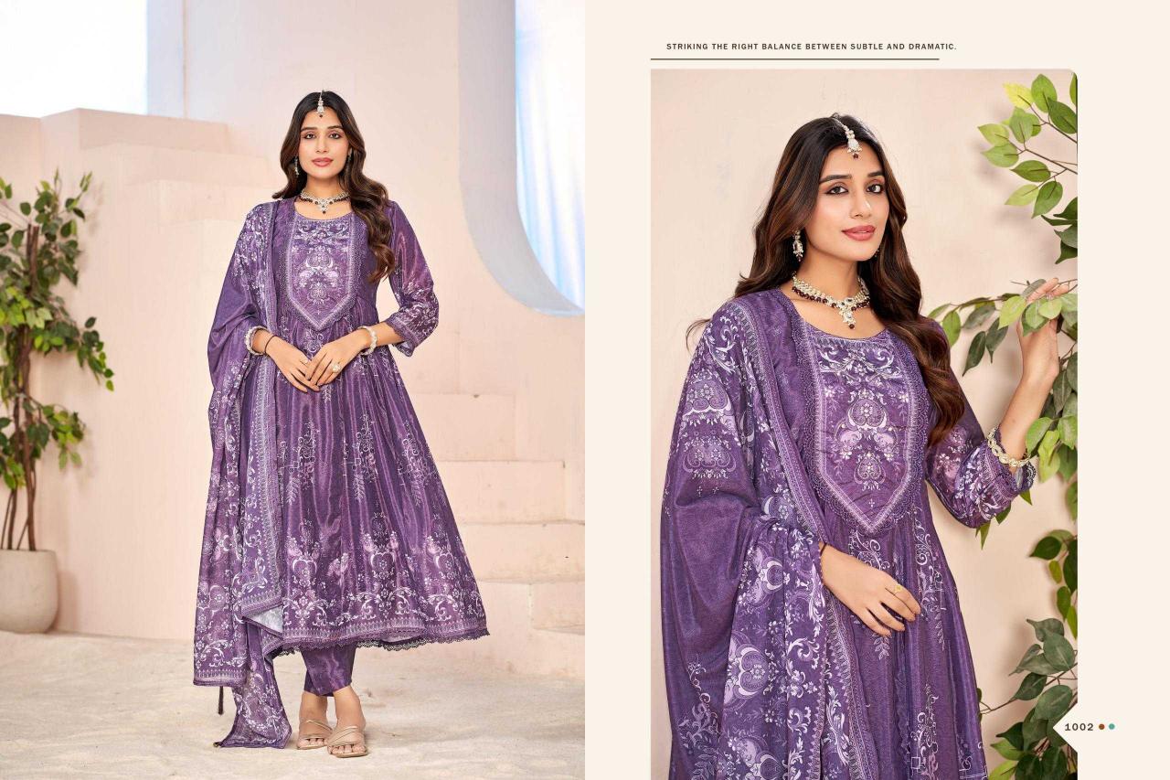 Isavasyam Corporation Antra Series 1001 to 1006 Anarkali Digital Prin Wholesale Ready-made Salwar Kameez in Surat
