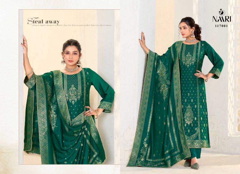 Naari Gulistan Series 117001-117004 Viscose Pashmina Jacquard Winter Wholesale Salwar Kameez in Surat