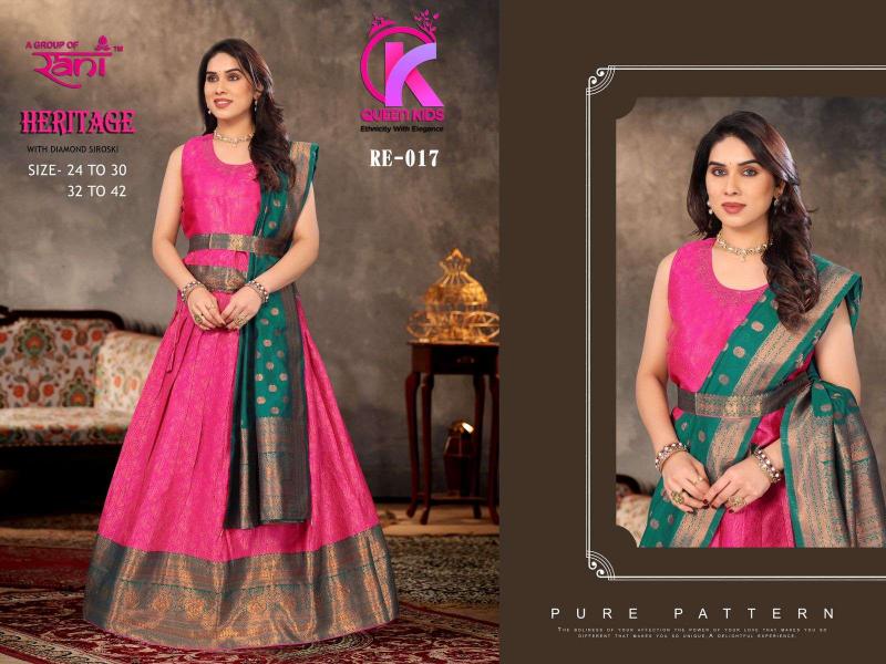 PR HERITAGE Vol 1 Series 013-024 Full Stitch Designer Half Saree Kids Wholesale Pattu Lehenga Choli in Surat