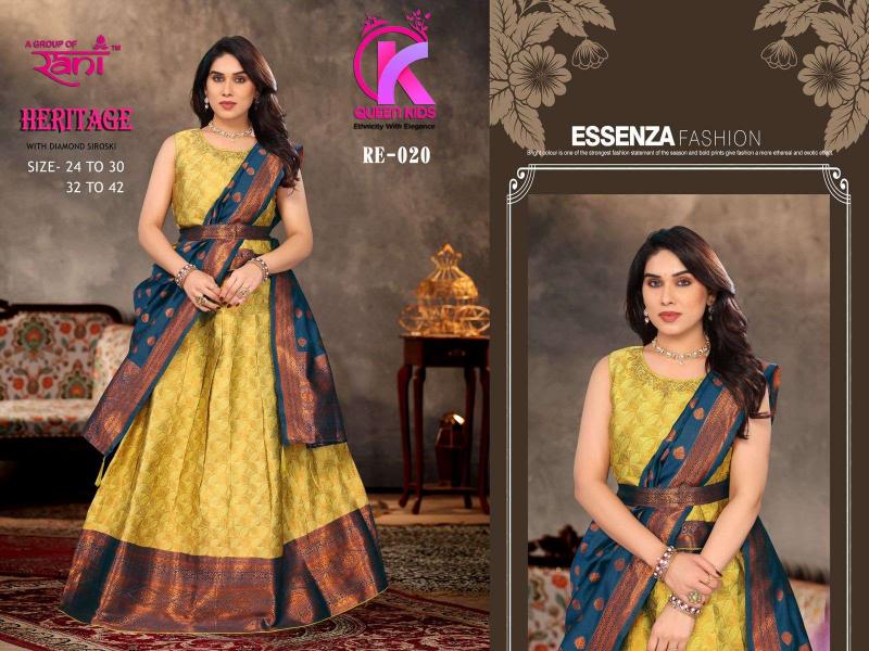 PR HERITAGE Vol 1 Series 013-024 Full Stitch Designer Half Saree Kids Wholesale Pattu Lehenga Choli in Surat
