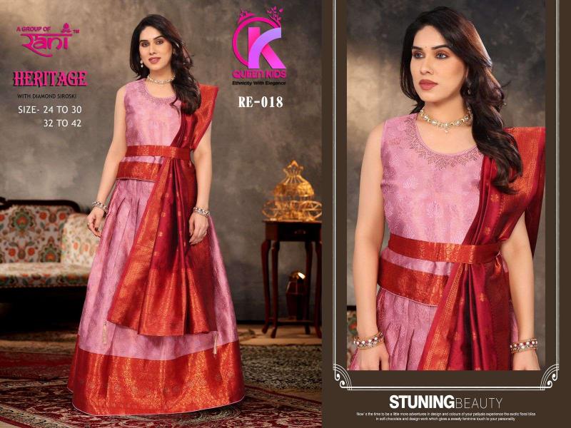 PR HERITAGE Vol 1 Series 013-024 Full Stitch Designer Half Saree Kids Wholesale Pattu Lehenga Choli in Surat