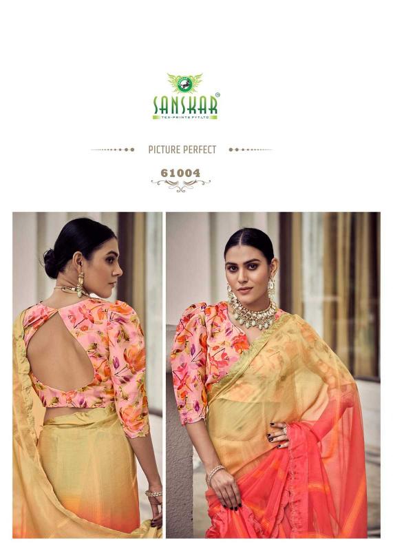 Sanskar Tex Prints Shakira Series 61001 to 61008 Fancy Bright Colors Wholesale Sarees in Surat