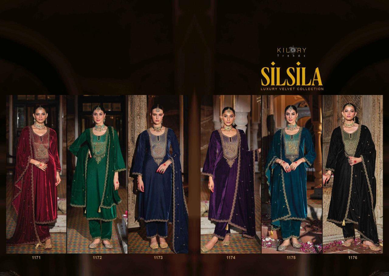 kilory trends silsila series 1171-1176 PURE PREMIUM CORDUROY VELVET Wholesale Salwar Kameez in Surat