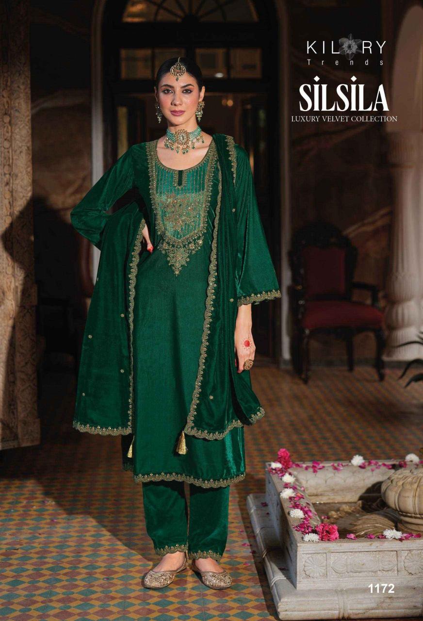kilory trends silsila series 1171-1176 PURE PREMIUM CORDUROY VELVET Wholesale Salwar Kameez in Surat