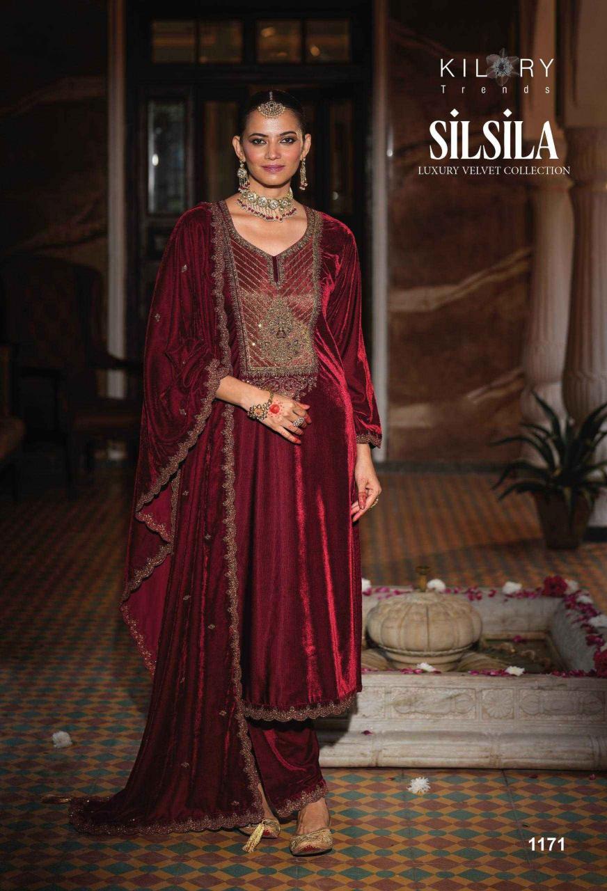 kilory trends silsila series 1171-1176 PURE PREMIUM CORDUROY VELVET Wholesale Salwar Kameez in Surat