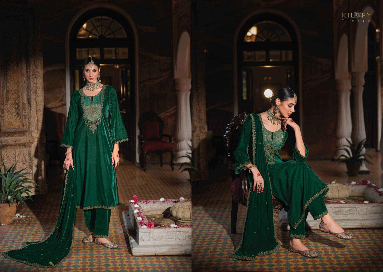 kilory trends silsila series 1171-1176 PURE PREMIUM CORDUROY VELVET Wholesale Salwar Kameez in Surat