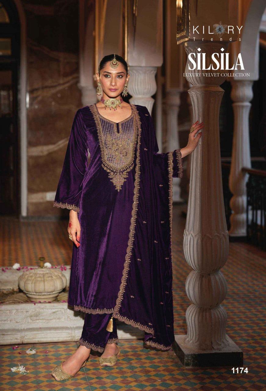 kilory trends silsila series 1171-1176 PURE PREMIUM CORDUROY VELVET Wholesale Salwar Kameez in Surat