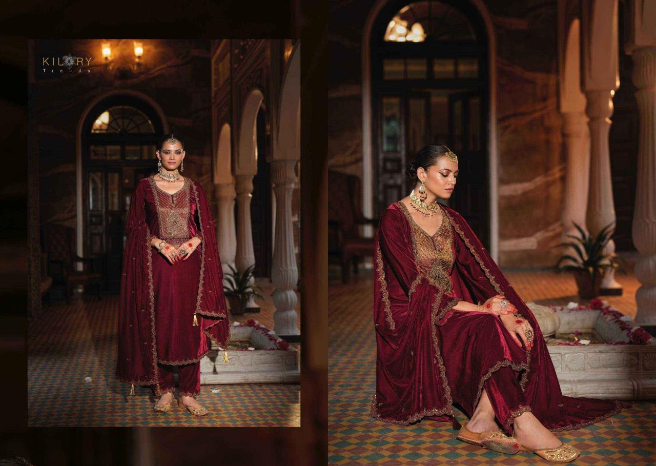 kilory trends silsila series 1171-1176 PURE PREMIUM CORDUROY VELVET Wholesale Salwar Kameez in Surat