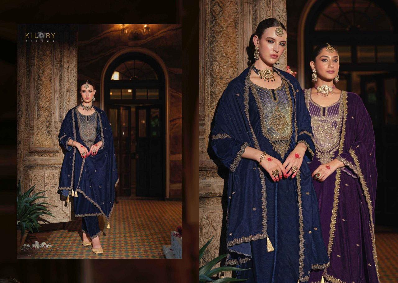 kilory trends silsila series 1171-1176 PURE PREMIUM CORDUROY VELVET Wholesale Salwar Kameez in Surat