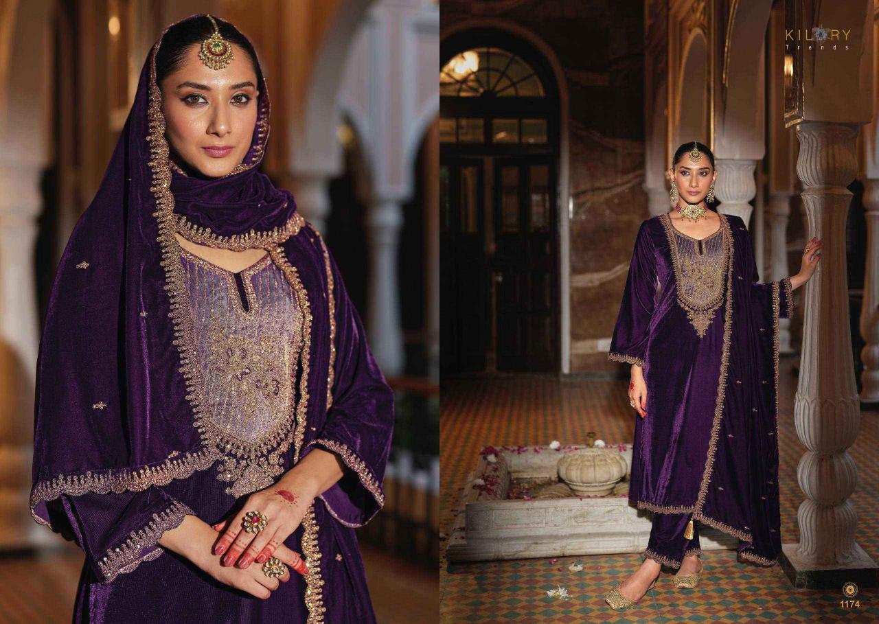 kilory trends silsila series 1171-1176 PURE PREMIUM CORDUROY VELVET Wholesale Salwar Kameez in Surat