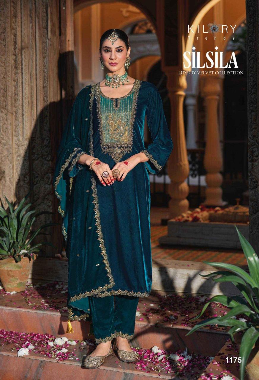 kilory trends silsila series 1171-1176 PURE PREMIUM CORDUROY VELVET Wholesale Salwar Kameez in Surat