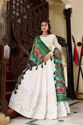 pr varnika lnb1500 Georgette Lucknowi Paper Mirror work  Wholesale lehenga in Surat