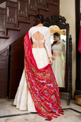 pr varnika lnb1500 Georgette Lucknowi Paper Mirror work  Wholesale lehenga in Surat