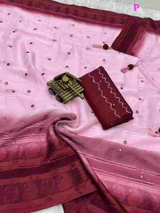 BT-56 Hanaya Georgette Fancy Saree with Gottapati Mirror Work Wholesale Sarees in Surat