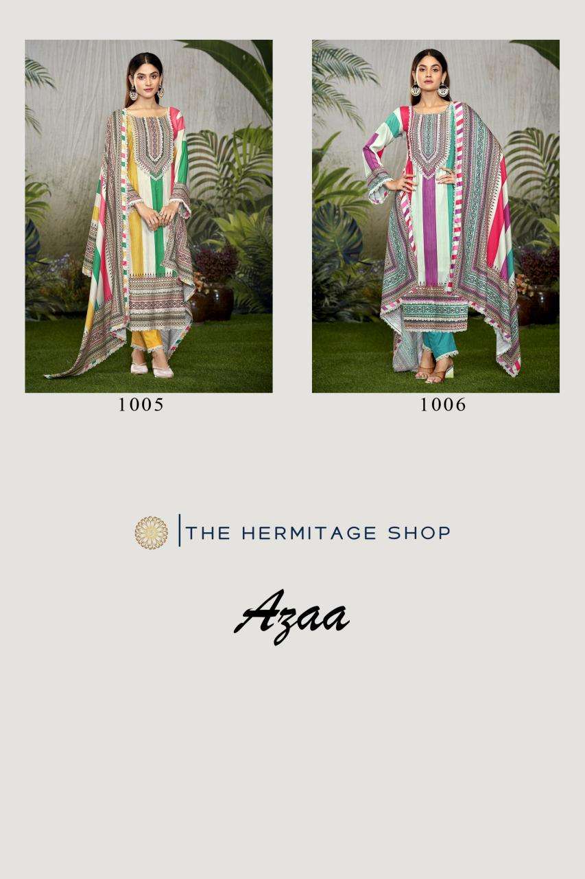 the hermitage shop azaa vol 2 series 1001-1006 Pure Viscose Cotton wholesale salwar kameez in surat