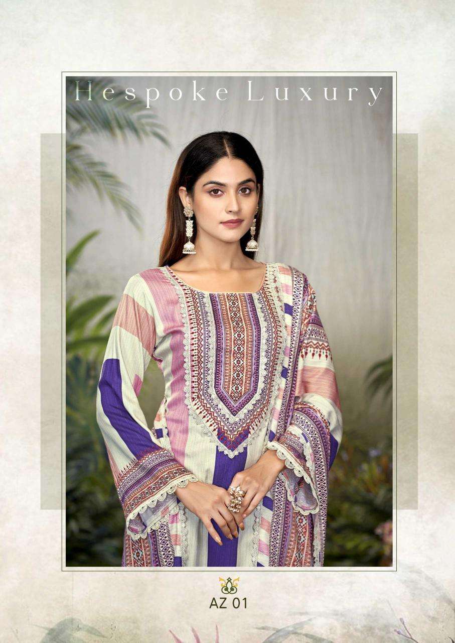 the hermitage shop azaa vol 2 series 1001-1006 Pure Viscose Cotton wholesale salwar kameez in surat