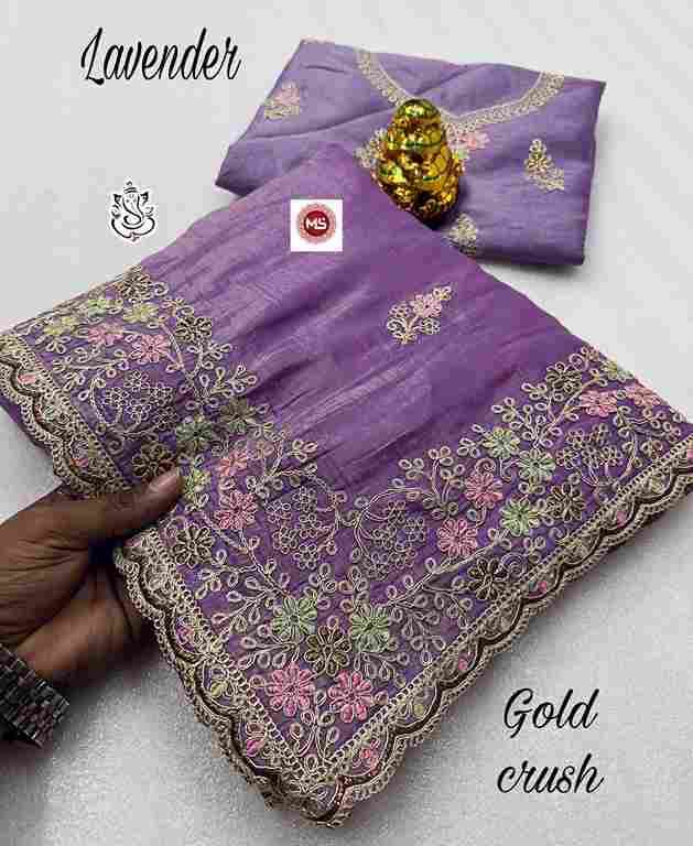 MS Brand Gold Crush Codding Pitta Work Wholesale Saree in Surat 
