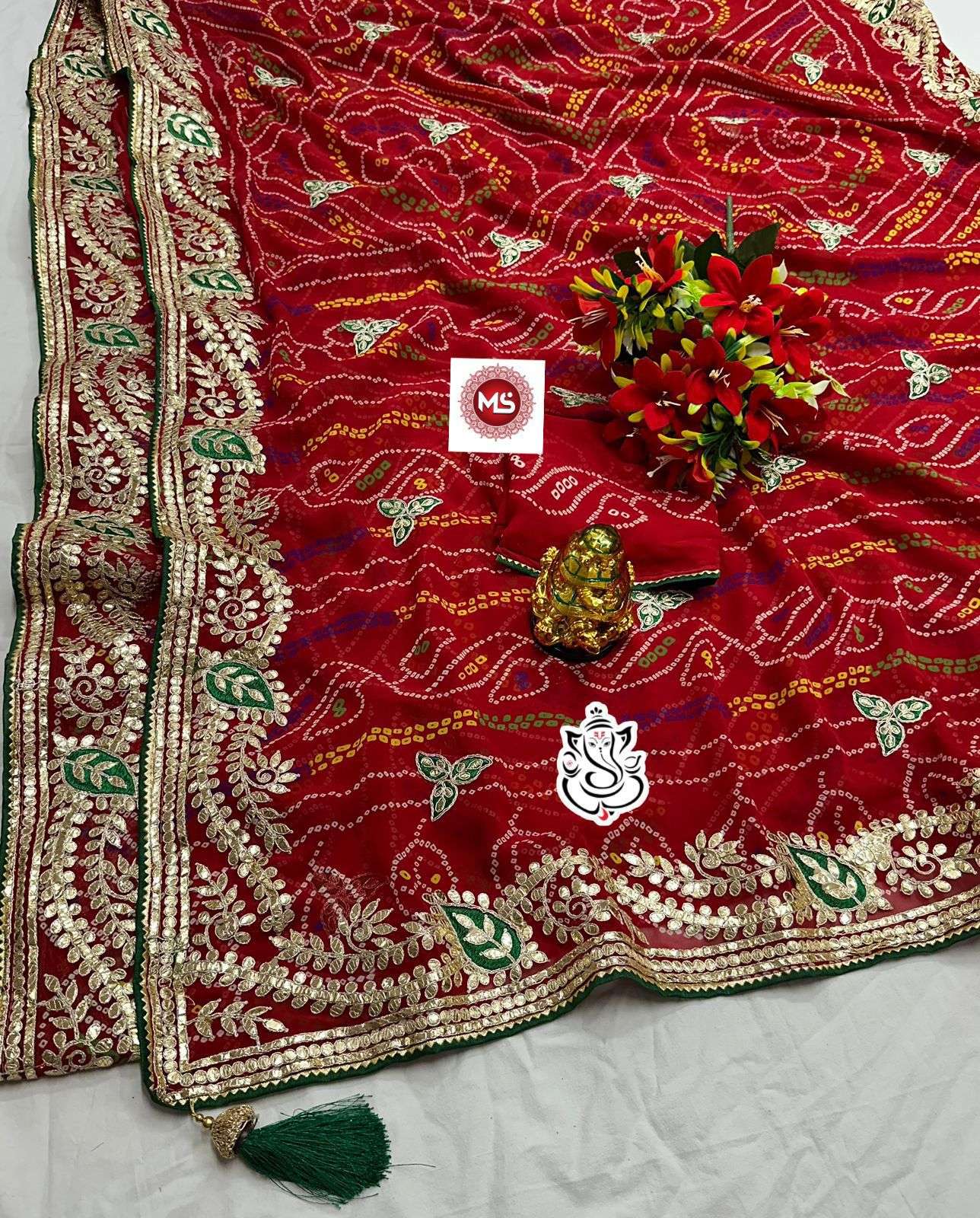 MS Brand Heavy Pedding Georgette Designer Wholesale Saree in Surat