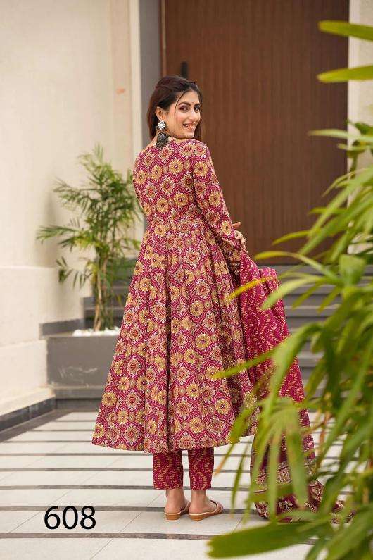 pr clora vol 6 muslin print readymade classic look big size 3pcs festival wear dress