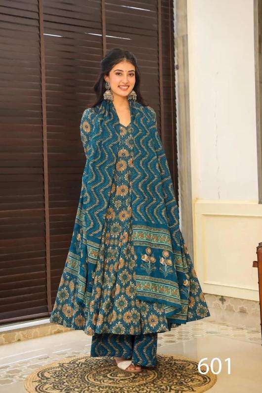 pr clora vol 6 muslin print readymade classic look big size 3pcs festival wear dress