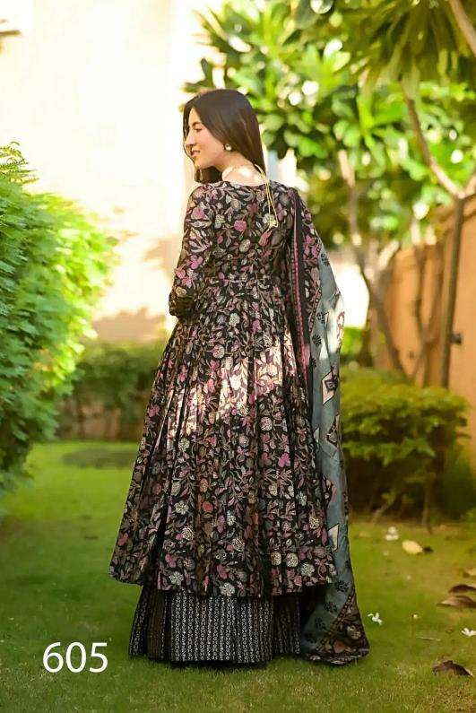pr clora vol 6 muslin print readymade classic look big size 3pcs festival wear dress